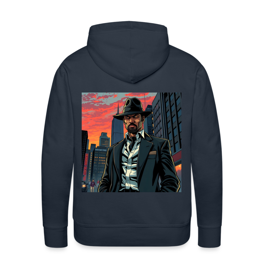 OLD SCHOOL VILLAIN  - MEN'S HOODIE - navy