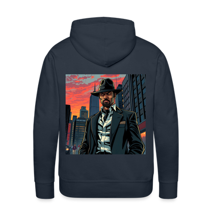 OLD SCHOOL VILLAIN  - MEN'S HOODIE - navy