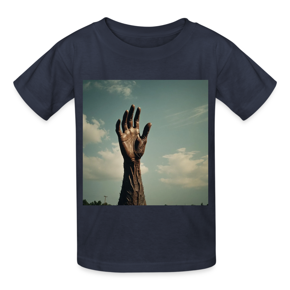 GIVE US A HAND - CHILDREN'S T-SHIRT - navy