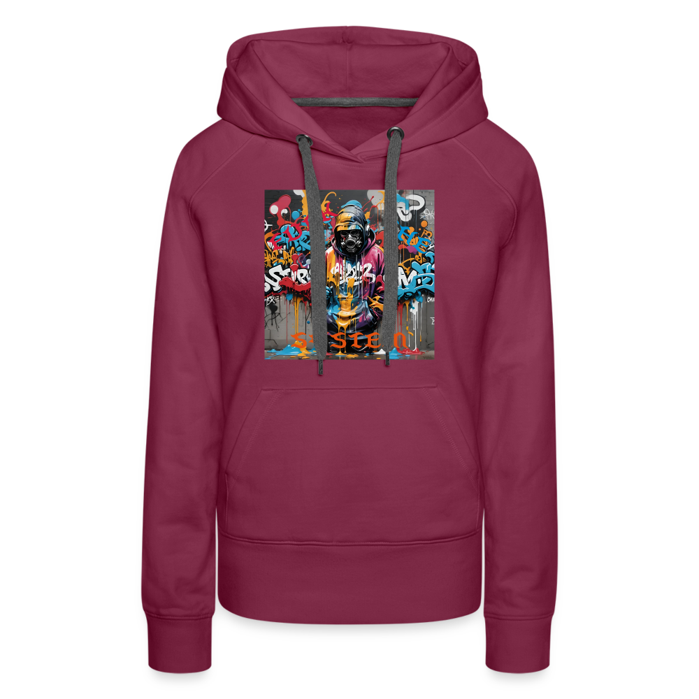 F#CK THE SYSTEM - WOMEN'S HOODIE - bordeaux