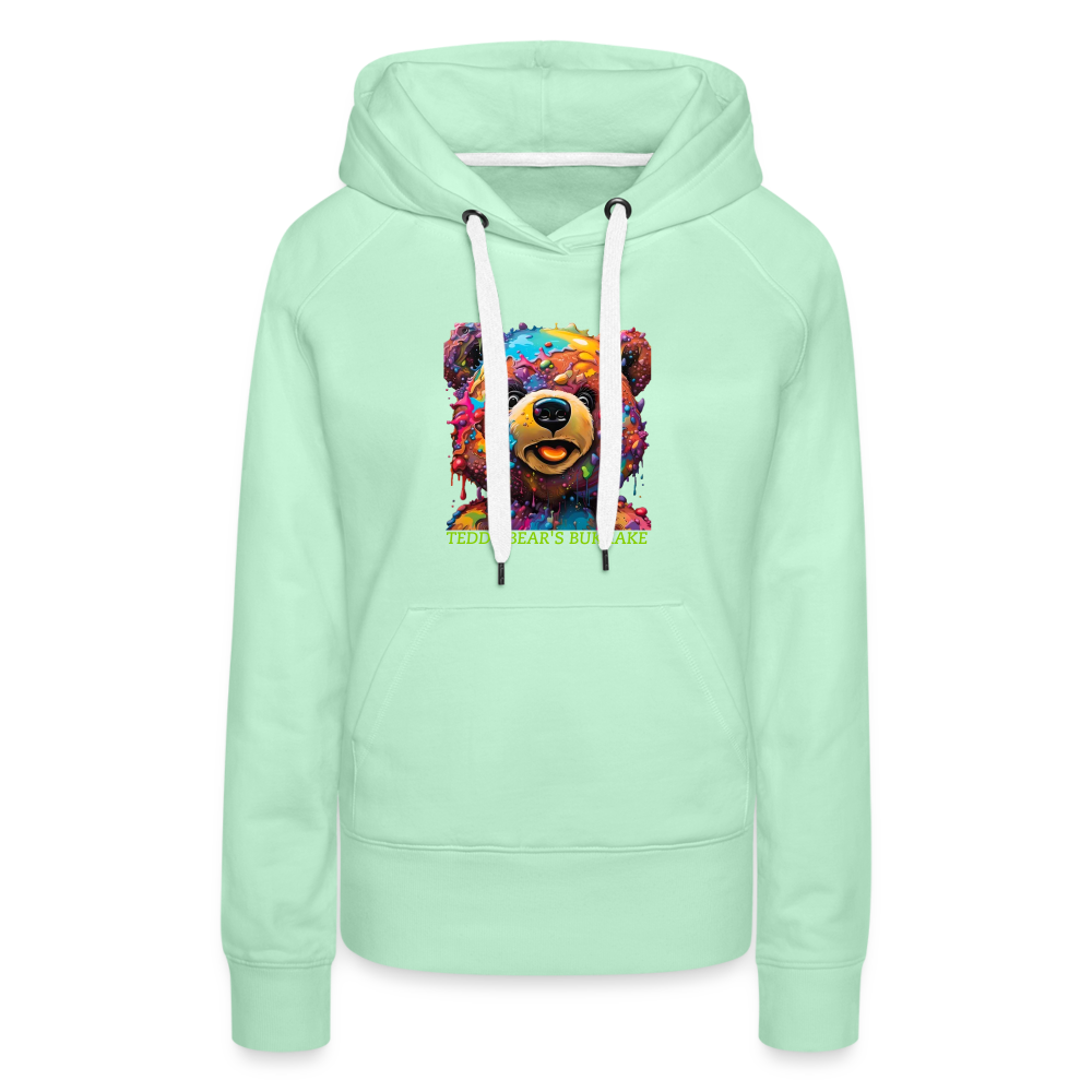 TEDDY BEAR'S BUKKAKE!! - WOMENS HOODIE - light mint