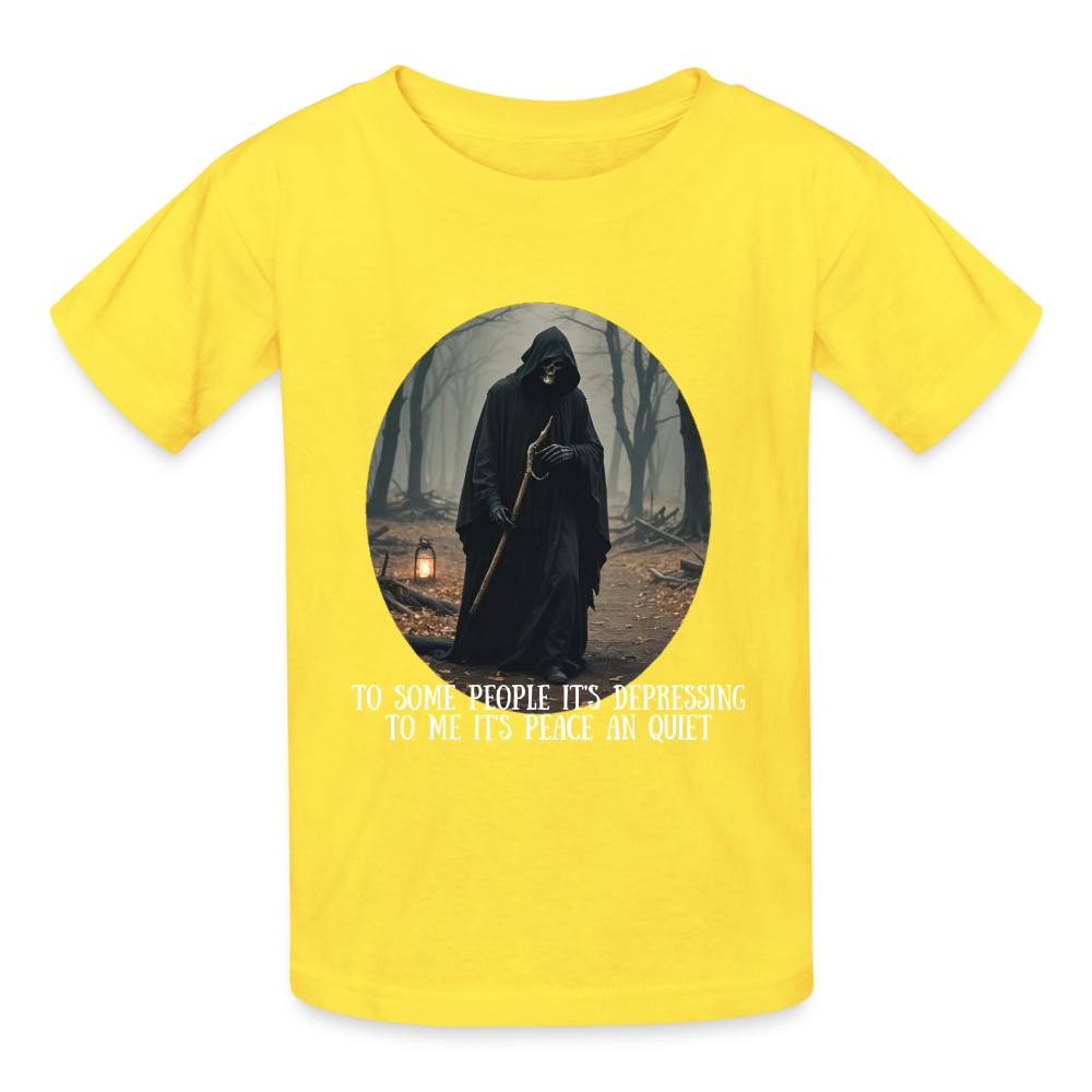 LONELY GRIM REAPER - CHILDREN'S T-SHIRT - yellow