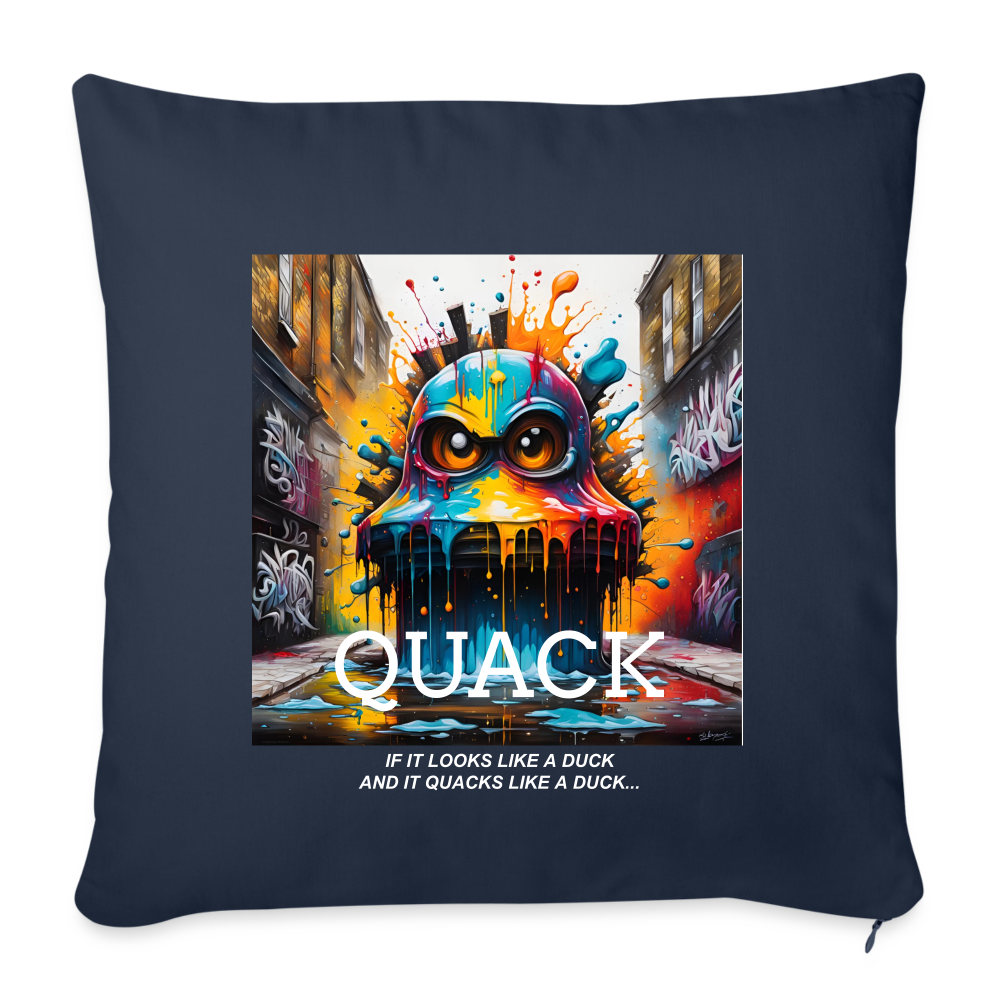 QUACK!! CUSHION COVER WITH FILLING - navy