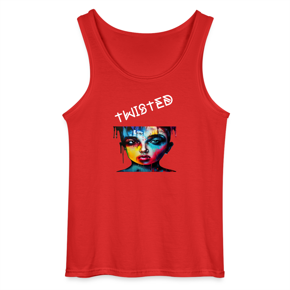 TWISTED - MEN'S TANK TOP - red