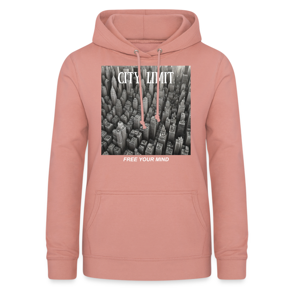 CITY LIMIT - WOMEN'S HOODIE - dusky rose