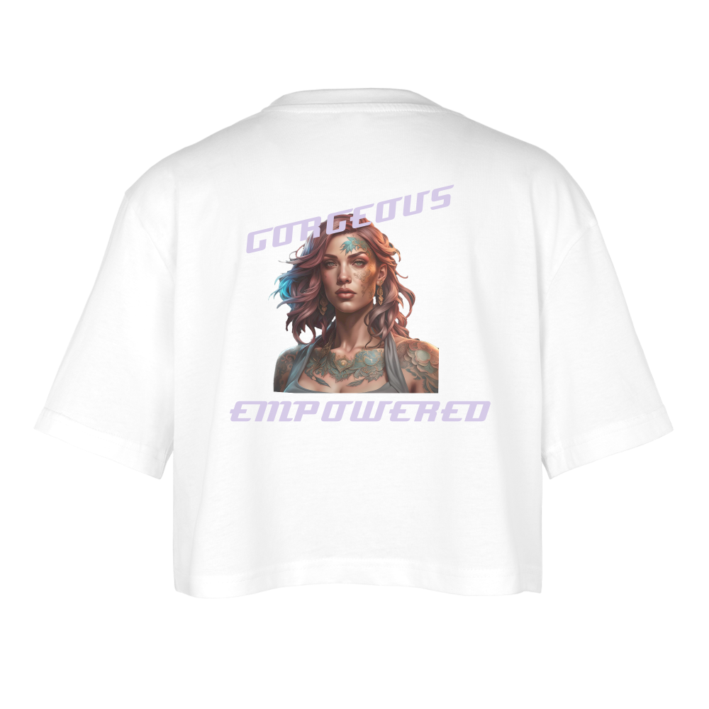 GORGEOUS - WOMEN'S OVERSIZED CROP TOP - white