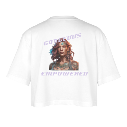 GORGEOUS - WOMEN'S OVERSIZED CROP TOP - white