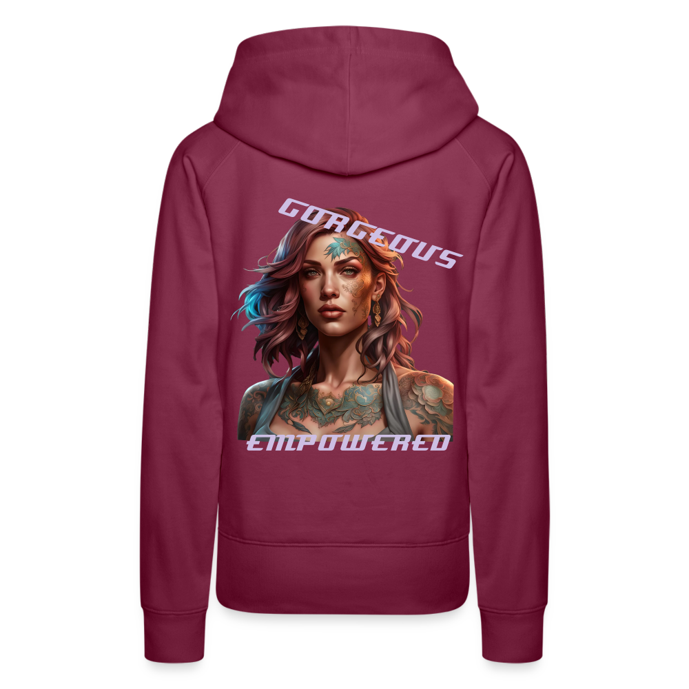 GORGEOUS & EMPOWERED - WOMEN'S HOODIE - bordeaux