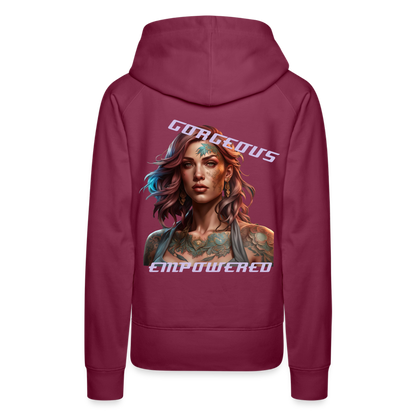 GORGEOUS & EMPOWERED - WOMEN'S HOODIE - bordeaux