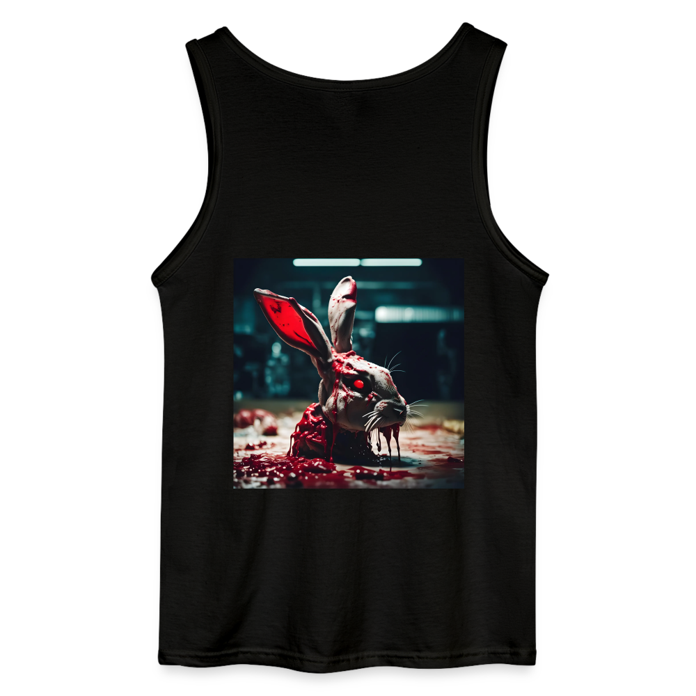 UNLUCKY RABBIT'S HEAD - MEN'S TANK TOP - black