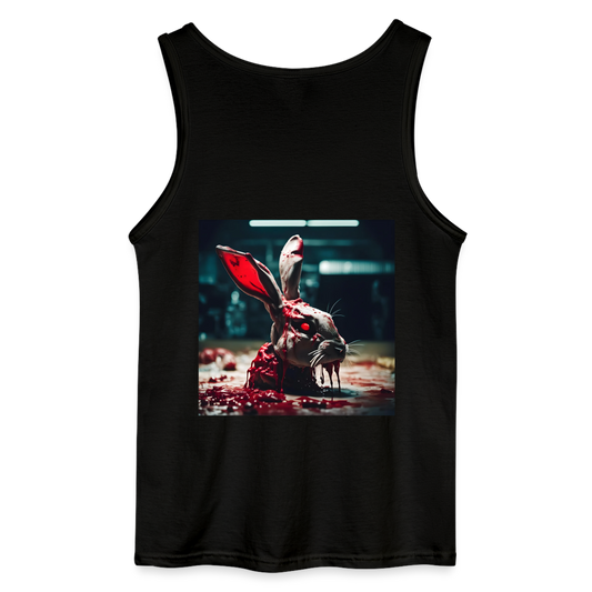 UNLUCKY RABBIT'S HEAD - MEN'S TANK TOP - black