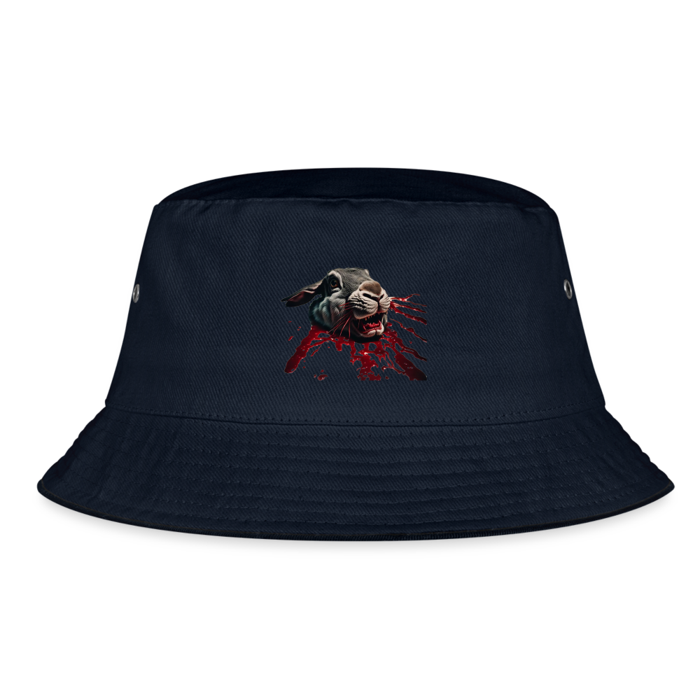 LUCKY RABBIT'S HEAD - BUCKET HAT - navy