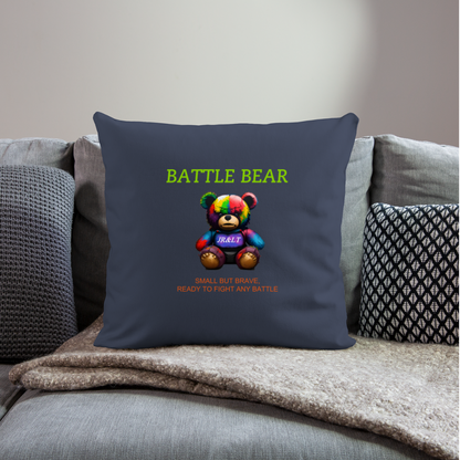 BATTLE BEAR!! CUSHION COVER WITH FILLING 17,3'' x 17,3'' (45 x 45 cm) - navy