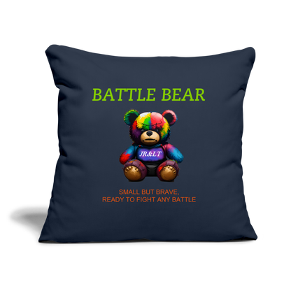 BATTLE BEAR!! CUSHION COVER WITH FILLING 17,3'' x 17,3'' (45 x 45 cm) - navy