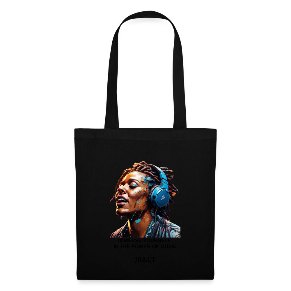 IMMERSE YOURSELF IN THE MUSIC!! TOTE BAG - black