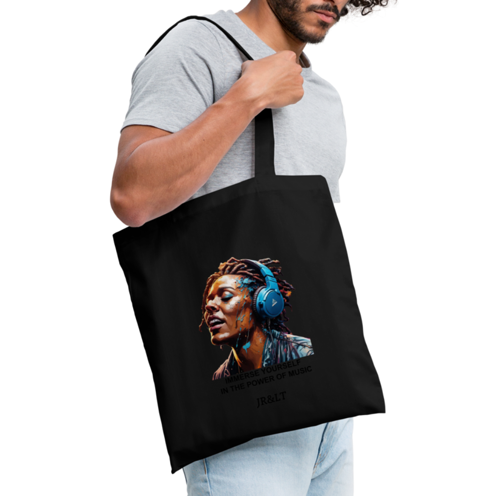 IMMERSE YOURSELF IN THE MUSIC!! TOTE BAG - black