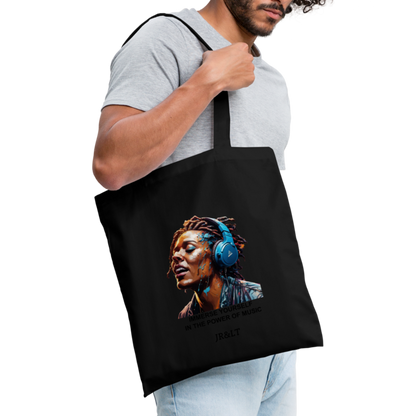 IMMERSE YOURSELF IN THE MUSIC!! TOTE BAG - black