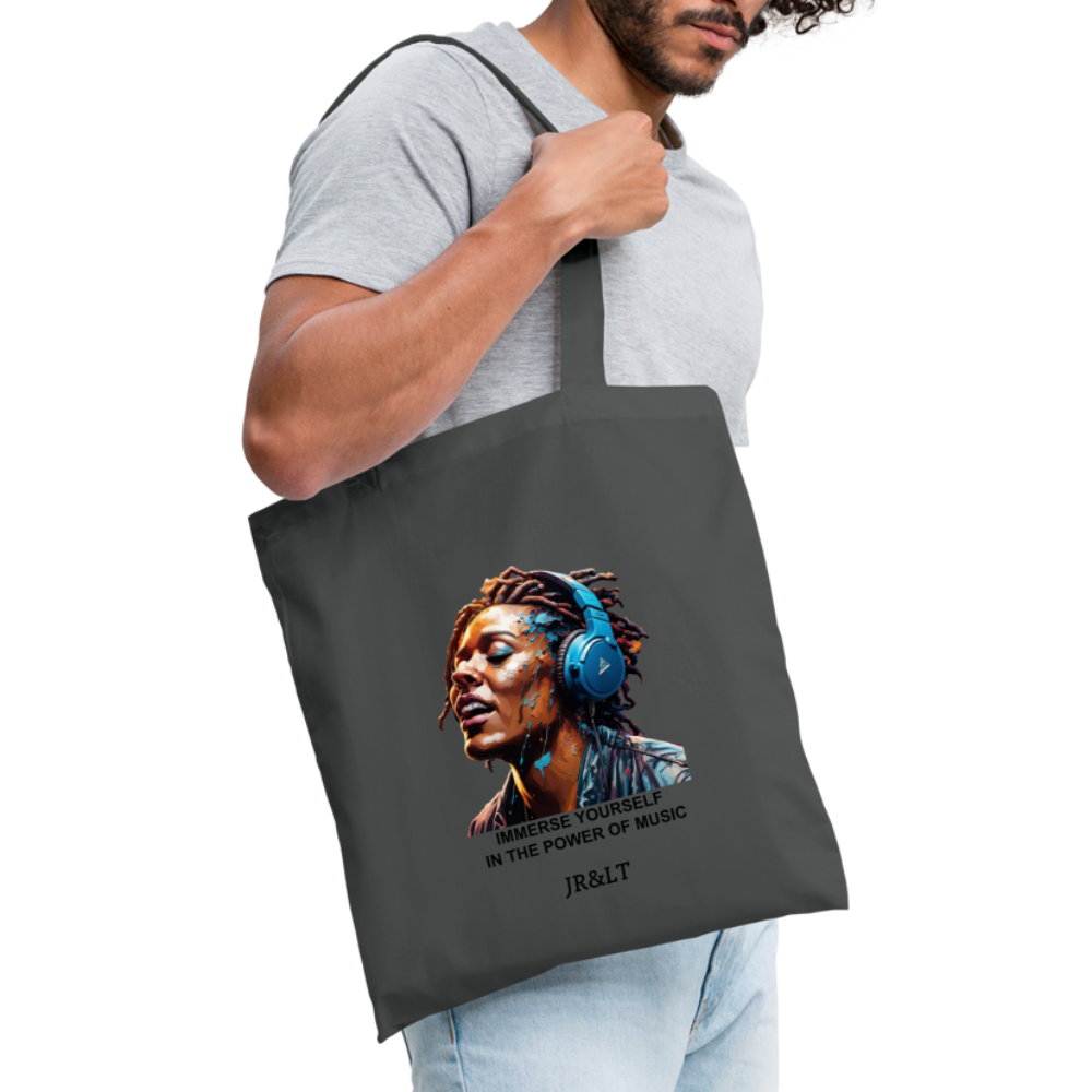 IMMERSE YOURSELF IN THE MUSIC!! TOTE BAG - graphite grey