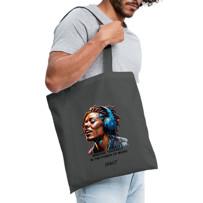 IMMERSE YOURSELF IN THE MUSIC!! TOTE BAG - graphite grey