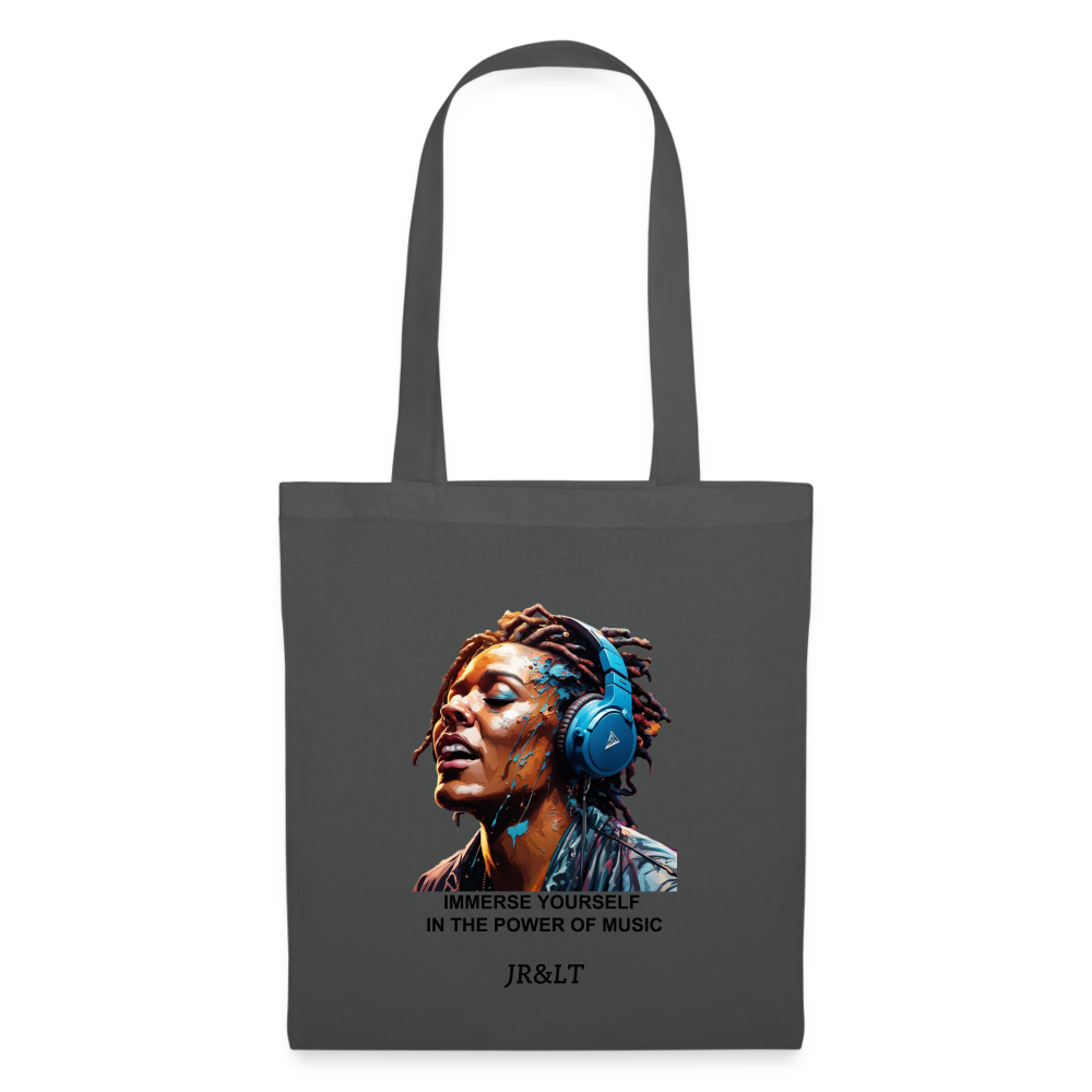 IMMERSE YOURSELF IN THE MUSIC!! TOTE BAG - graphite grey