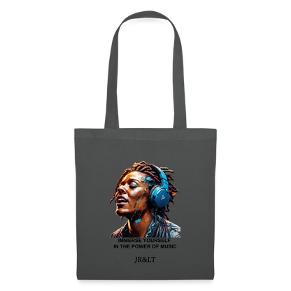 IMMERSE YOURSELF IN THE MUSIC!! TOTE BAG - graphite grey