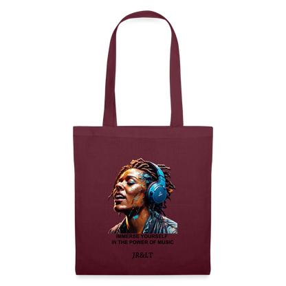 IMMERSE YOURSELF IN THE MUSIC!! TOTE BAG - burgundy