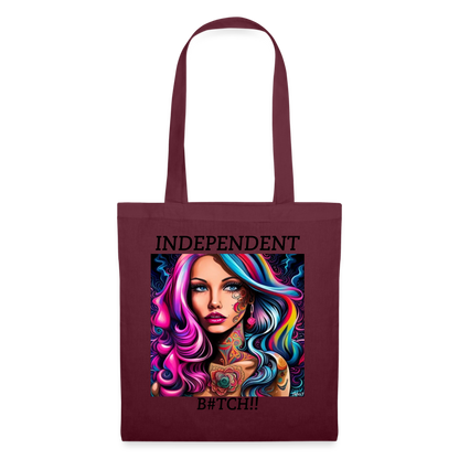 INDEPENDENT!! TOTE BAG - burgundy