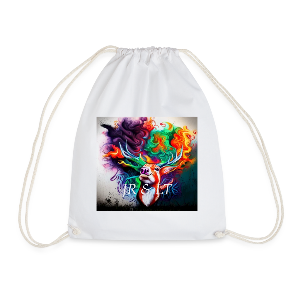 JR&LT -DRAWSTRING BAG - white