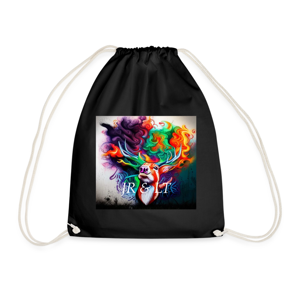 JR&LT -DRAWSTRING BAG - black