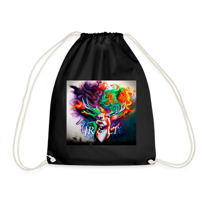 JR&LT -DRAWSTRING BAG - black