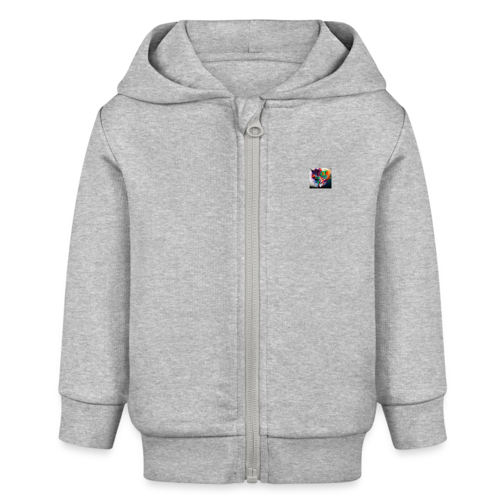 JR&LT® BABY PREMIUM ORGANIC ZIPPED HOODIE - heather grey