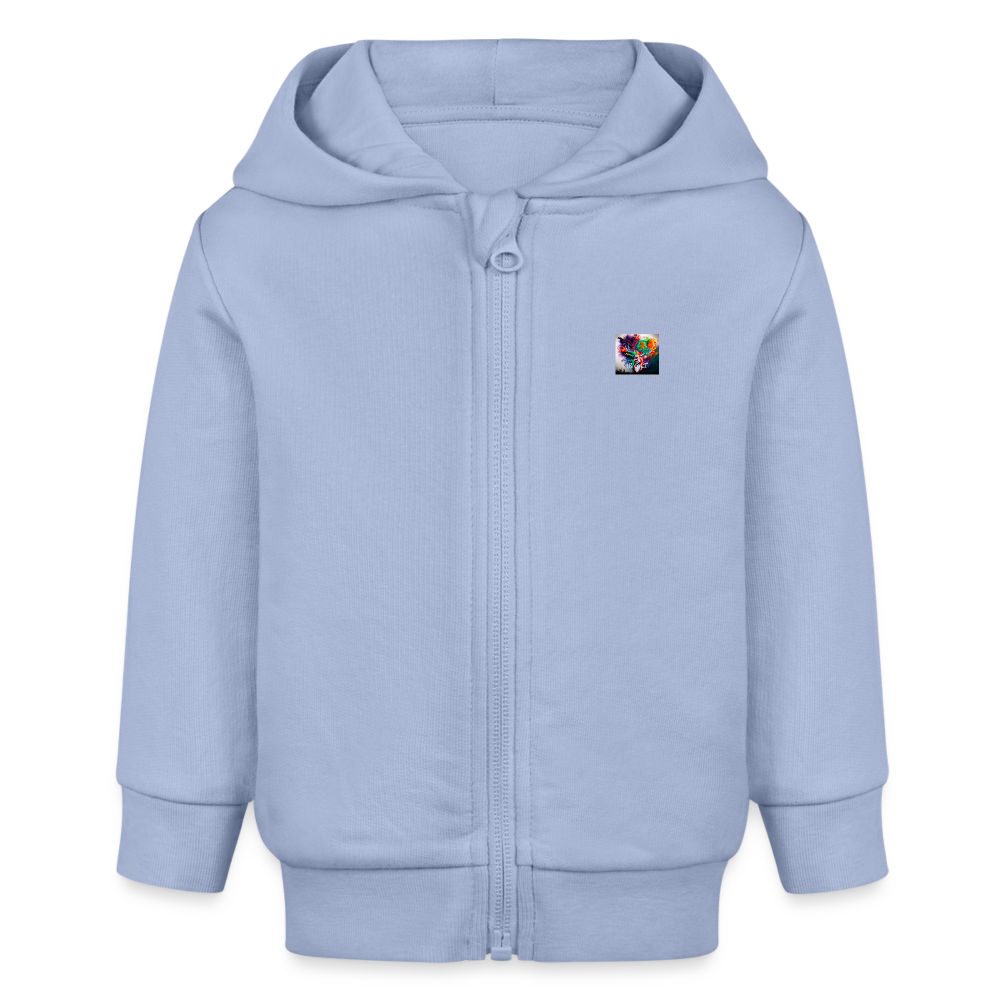 JR&LT® BABY PREMIUM ORGANIC ZIPPED HOODIE - sky