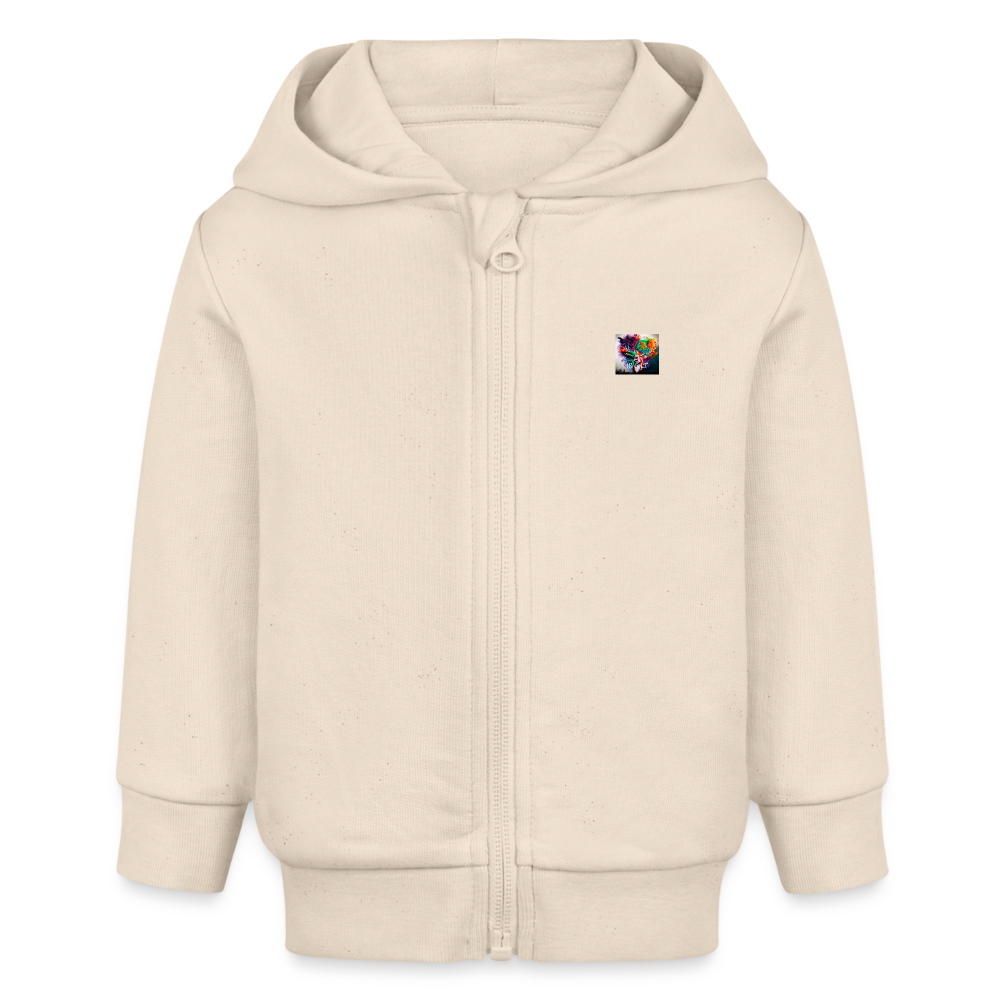 JR&LT® BABY PREMIUM ORGANIC ZIPPED HOODIE - natural raw