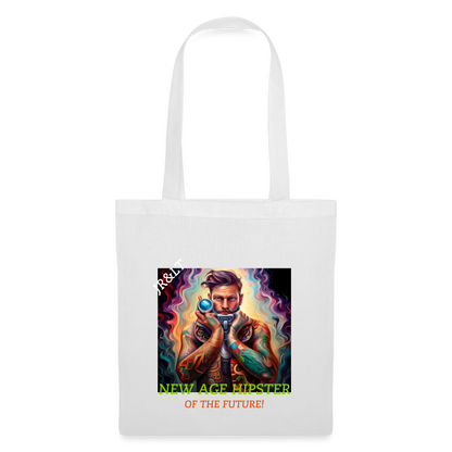 NEW AGE HIPSTER OF THE FUTURE!! TOTE BAG - white