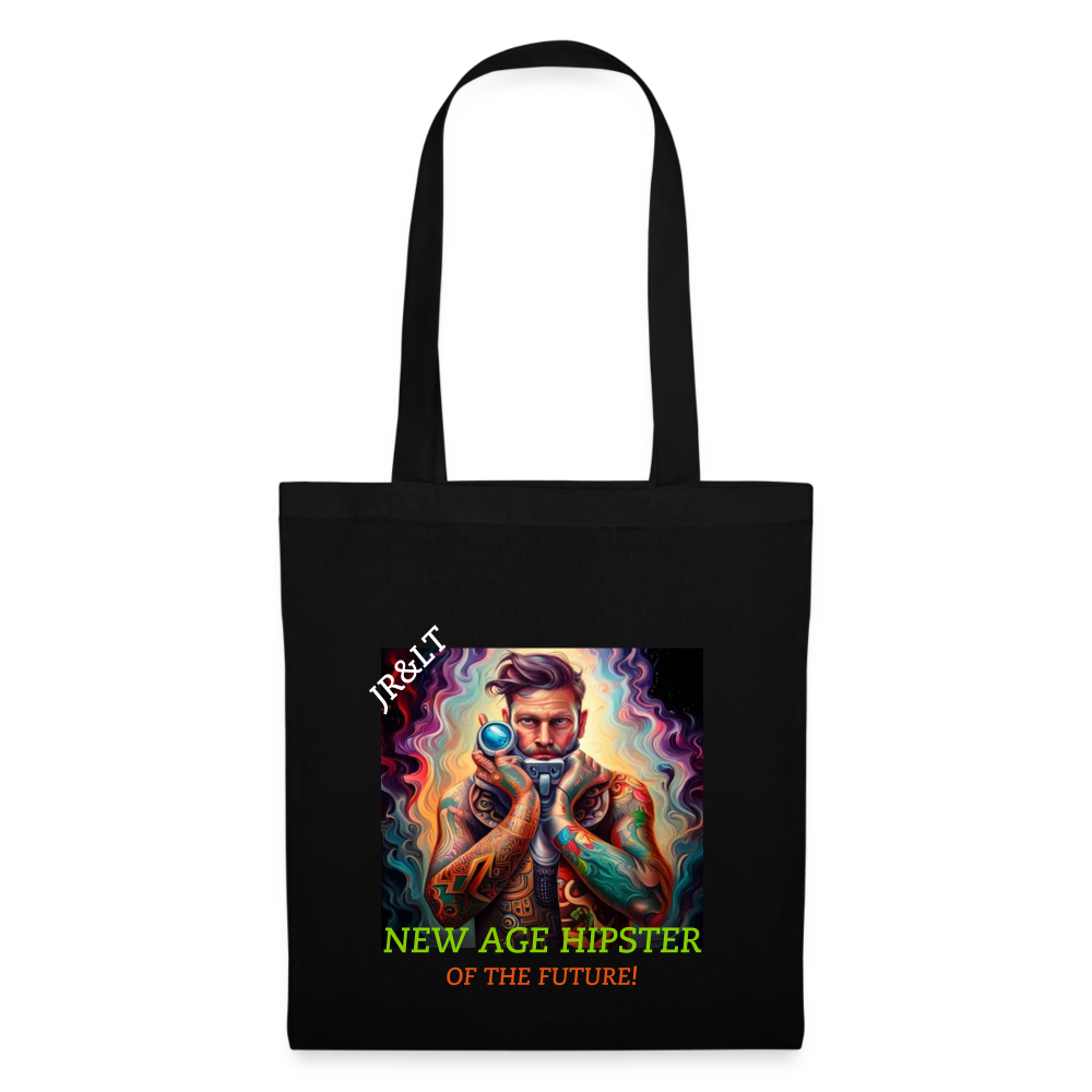 NEW AGE HIPSTER OF THE FUTURE!! TOTE BAG - black