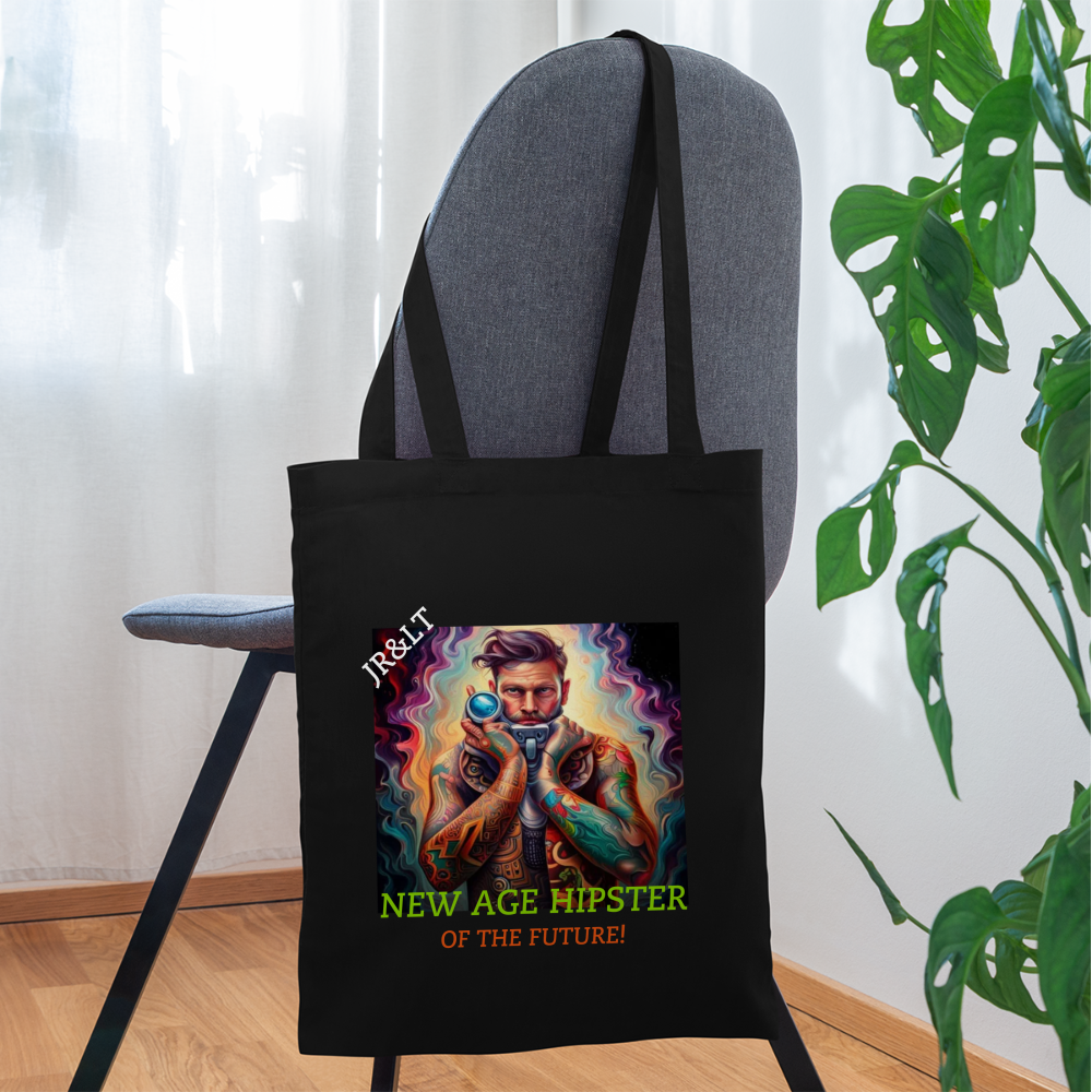 NEW AGE HIPSTER OF THE FUTURE!! TOTE BAG - black