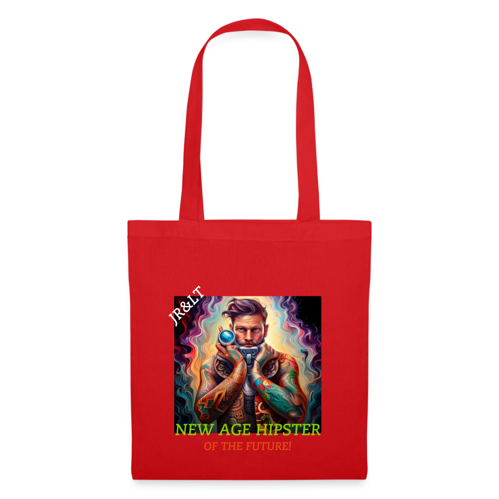 NEW AGE HIPSTER OF THE FUTURE!! TOTE BAG - red