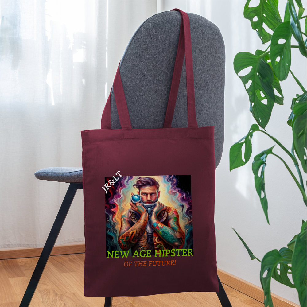 NEW AGE HIPSTER OF THE FUTURE!! TOTE BAG - burgundy