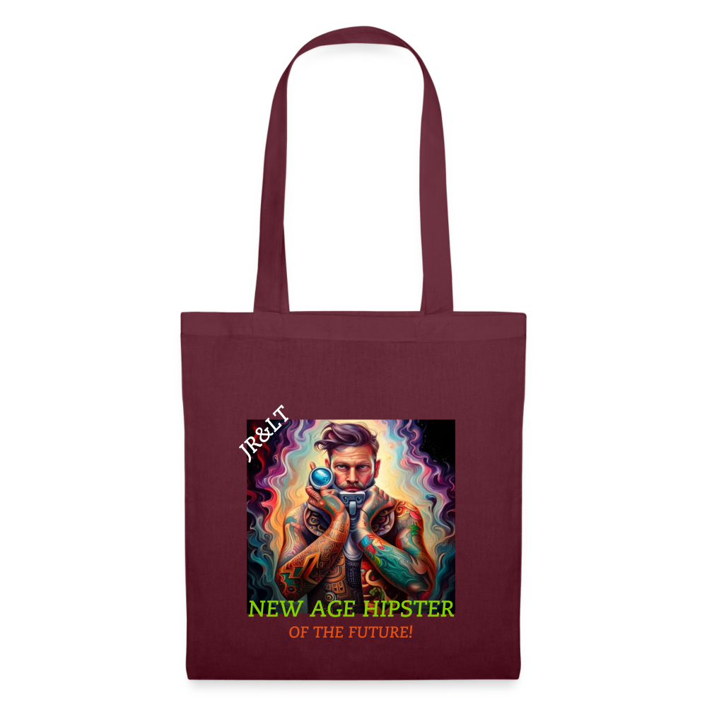 NEW AGE HIPSTER OF THE FUTURE!! TOTE BAG - burgundy