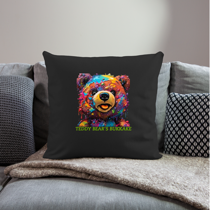 TEDDY BEAR'S BUKKAKE!! CUSHION WITH FILLING 45cm x 45cm - black