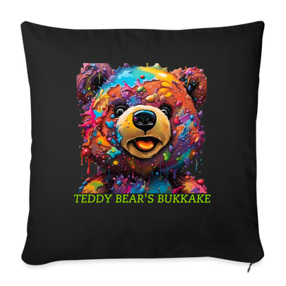 TEDDY BEAR'S BUKKAKE!! CUSHION WITH FILLING 45cm x 45cm - black