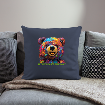 TEDDY BEAR'S BUKKAKE!! CUSHION WITH FILLING 45cm x 45cm - navy