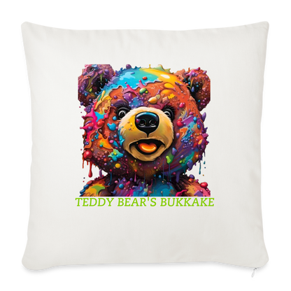 TEDDY BEAR'S BUKKAKE!! CUSHION WITH FILLING 45cm x 45cm - natural white