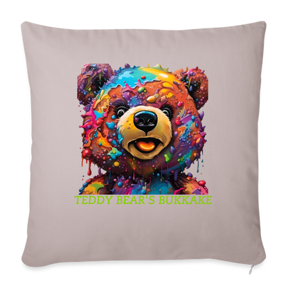 TEDDY BEAR'S BUKKAKE!! CUSHION WITH FILLING 45cm x 45cm - light taupe