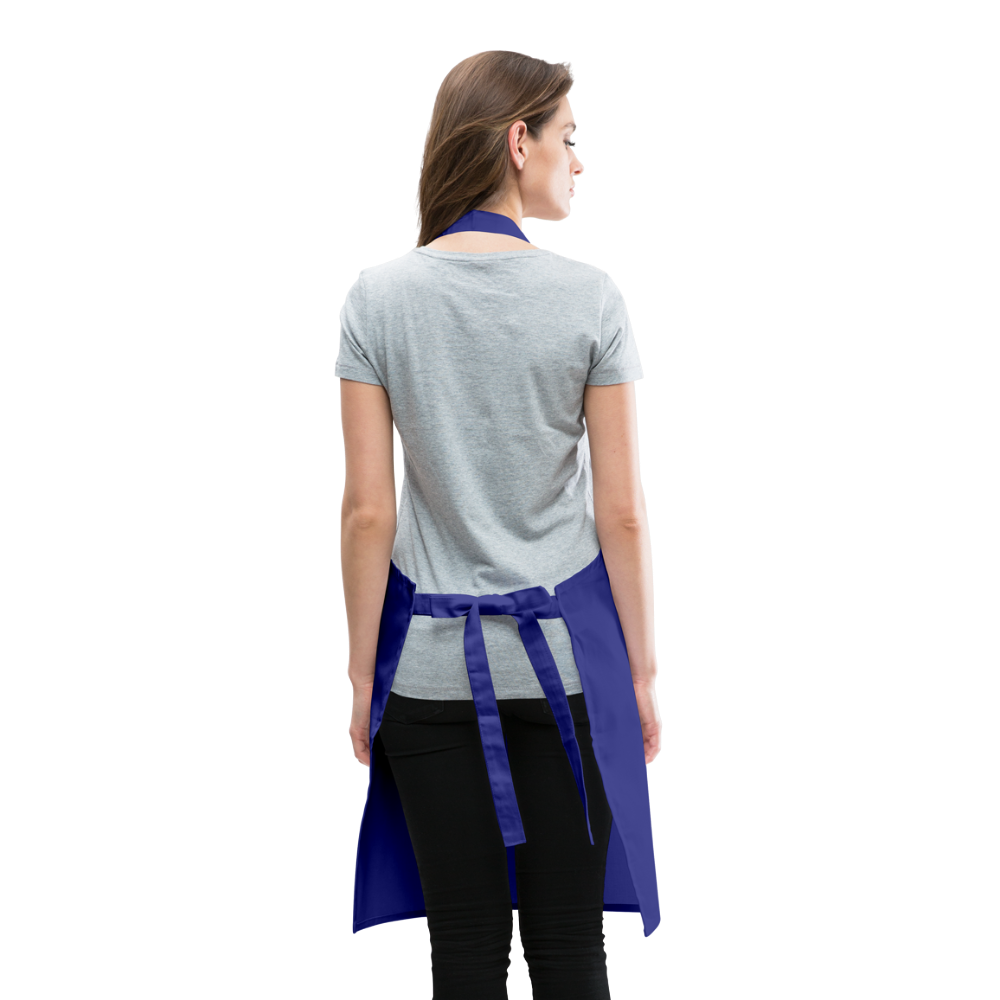 THINK I LOOK A MESS NOW?? ADULT APRON - royal blue