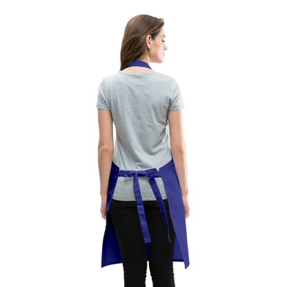 THINK I LOOK A MESS NOW?? ADULT APRON - royal blue