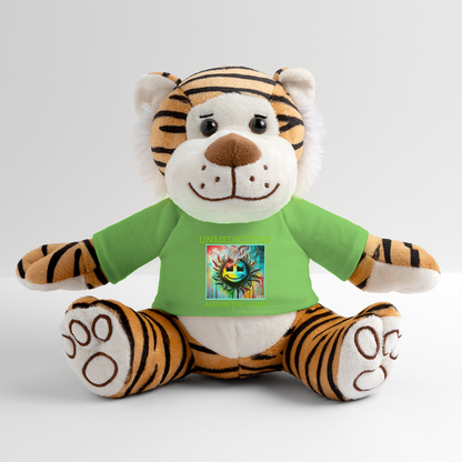 UNMEDICATED AND ON THE LOOSE!! PLUSH TIGER - light green