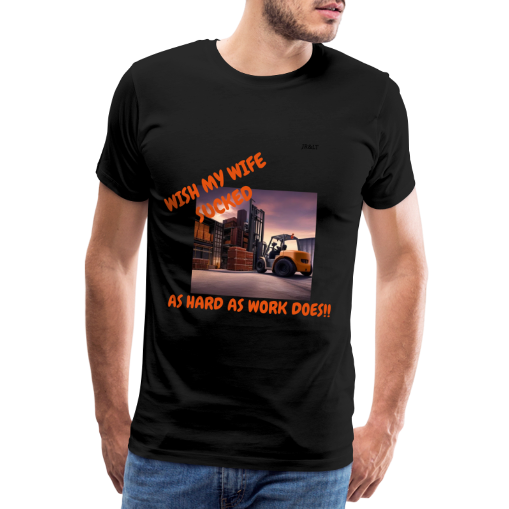 WISH MY WIFE... MENS T-SHIRT - black