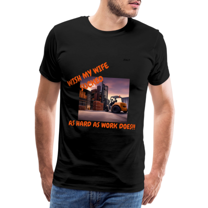 WISH MY WIFE... MENS T-SHIRT - black