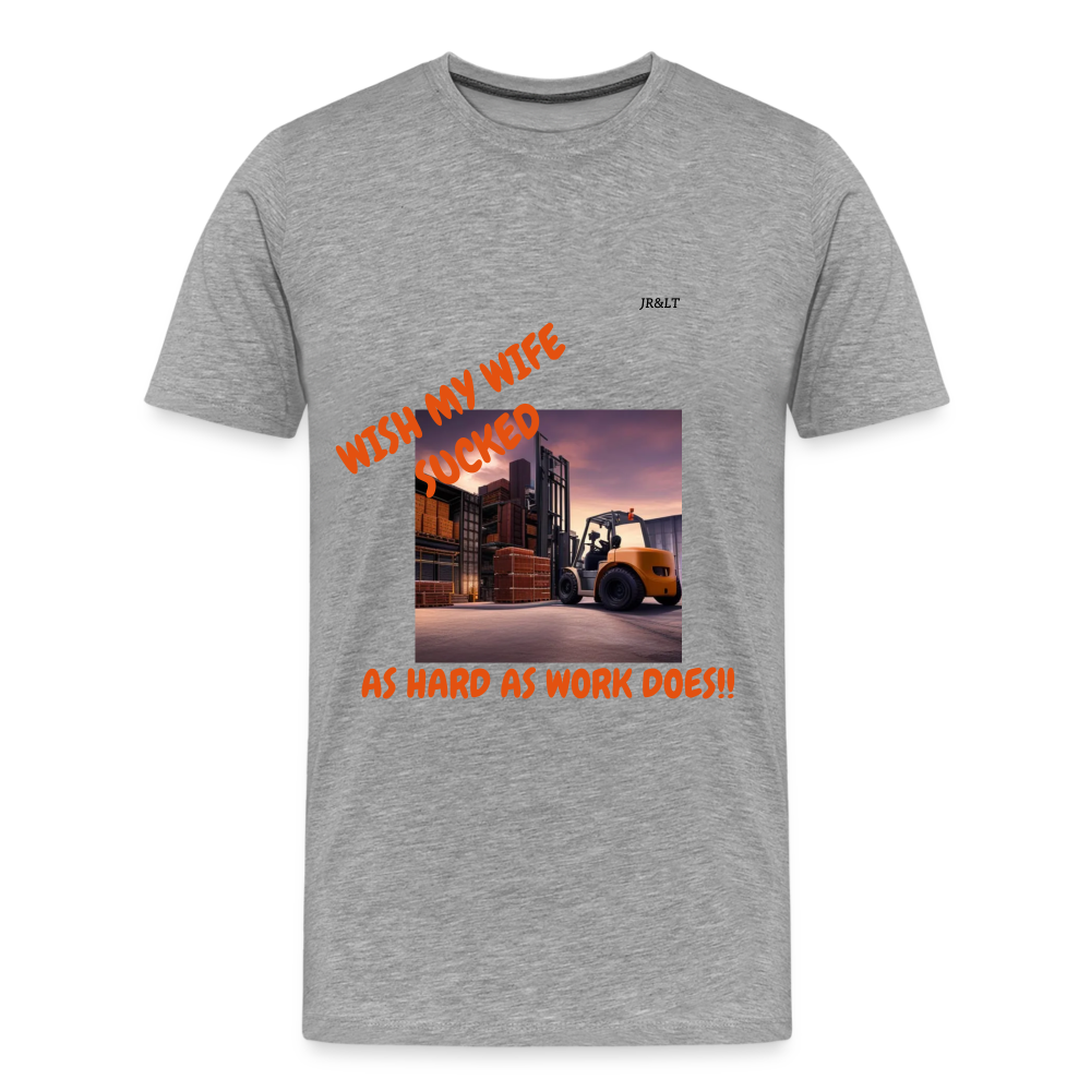 WISH MY WIFE... MENS T-SHIRT - heather grey